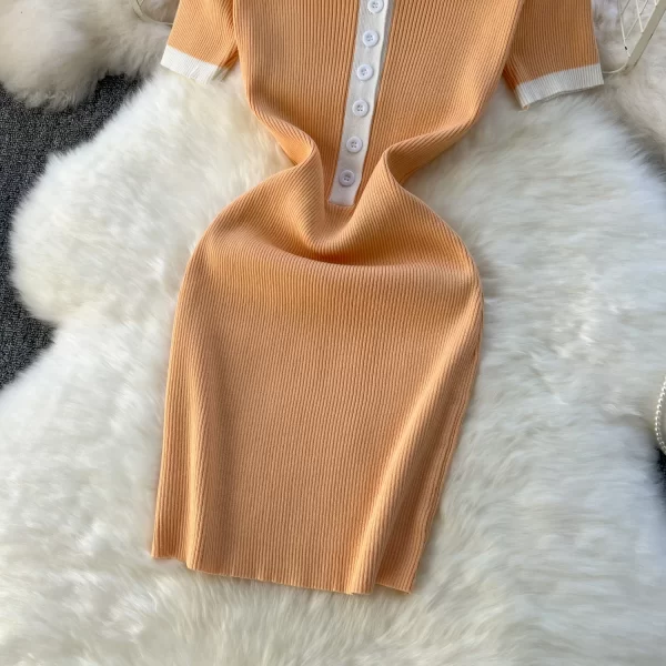 VESTIDO PIN UP CUELLO SOLAPA - Imagen 6