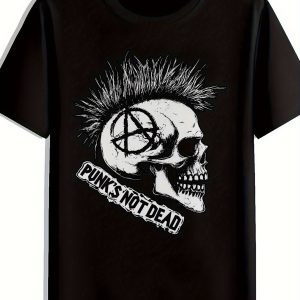 Camiseta Punk Calavera Zombi hombre