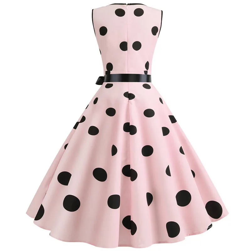 Vestido Pin Up Topos cruzado - Imagen 3