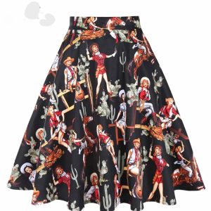 falda rockabilly chica oeste