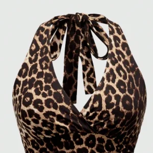 Top Talla grande leopardo