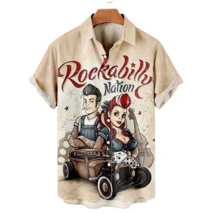 Camisa Rockabilly hawaiana