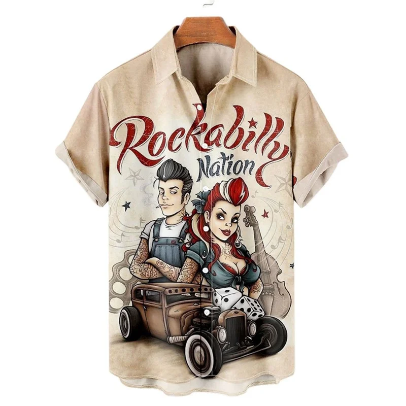 Camisa Rockabilly hawaiana