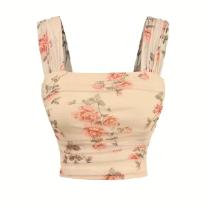 Top floral mujer