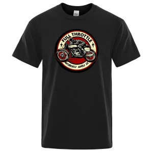 Camiseta motorista Full Throttle Cafe Racer Rockabilly hombre