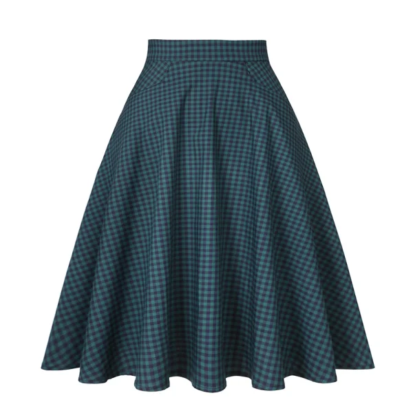 falda rockabilly cuadros verdes